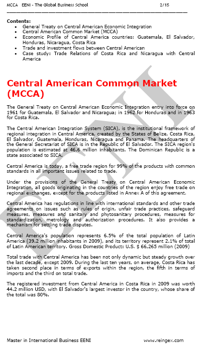 السوق المشتركة لأمريكا الوسطى