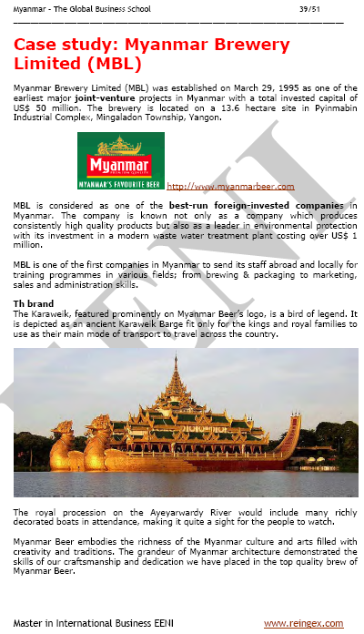 الأعمال في ميانمار