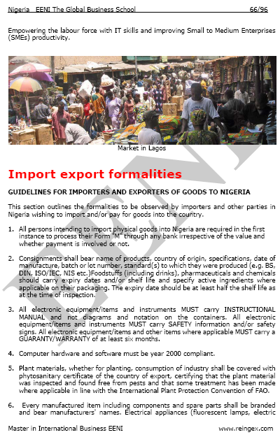 الشكليات نيجيريا للتصدير والاستيراد